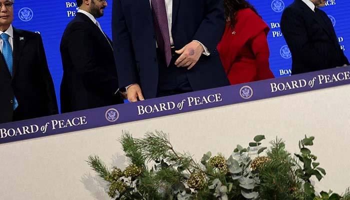 New photos reveal deep bruising on Trump's hand in Davos