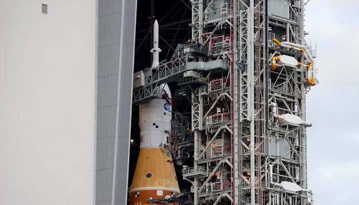 Nasa moves moon rocket to launch pad ahead of Artemis 2 mission
