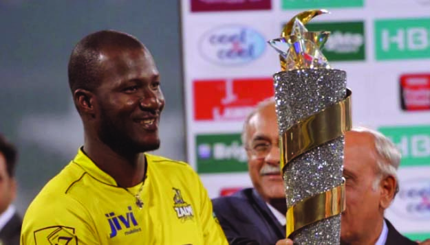 Darren Sammy reacts after Zalmi beat Kingsmen to Claim Second PSL Title
