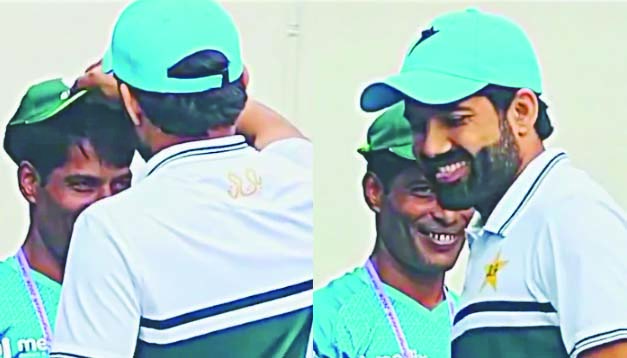 Heartwarming gesture: Mohammad Rizwan gifts cap to Bangladeshi staff boy
