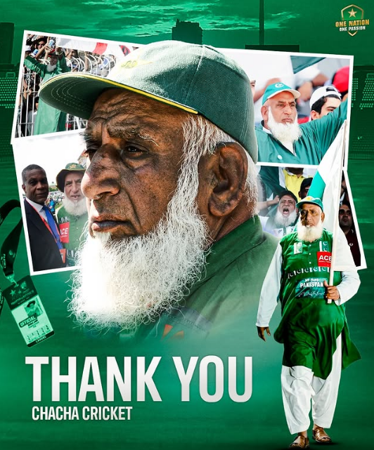 “Thank You, Chacha Cricket”: PCB Pays Tribute to Retiring Superfan for Lifelong Support